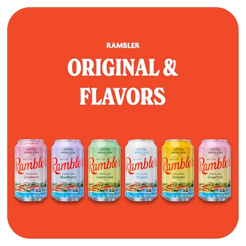 Image of AUTX Rambler Sparkling Water, Texas Limestone Mineral Blend, Build Your Own Variety Pack - Pick Two Flavors - Two 8-Packs (16 Cans)