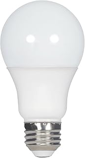 6 Pack Satco S9835 9.5 Watt Dimmable Frosted 2700K Warm White LED A19 Light Bulb - Medium Base (60w Equivalent)