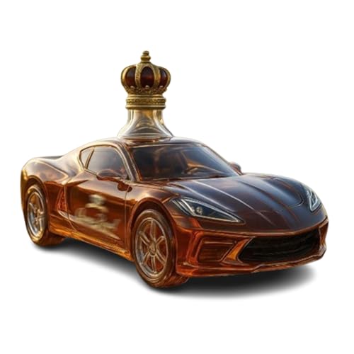 Decantador de 300 ml Botellas de vinos de la estatua de arte, decantador de whisky de vidrio de vinos en forma de botella de automóvil en forma C