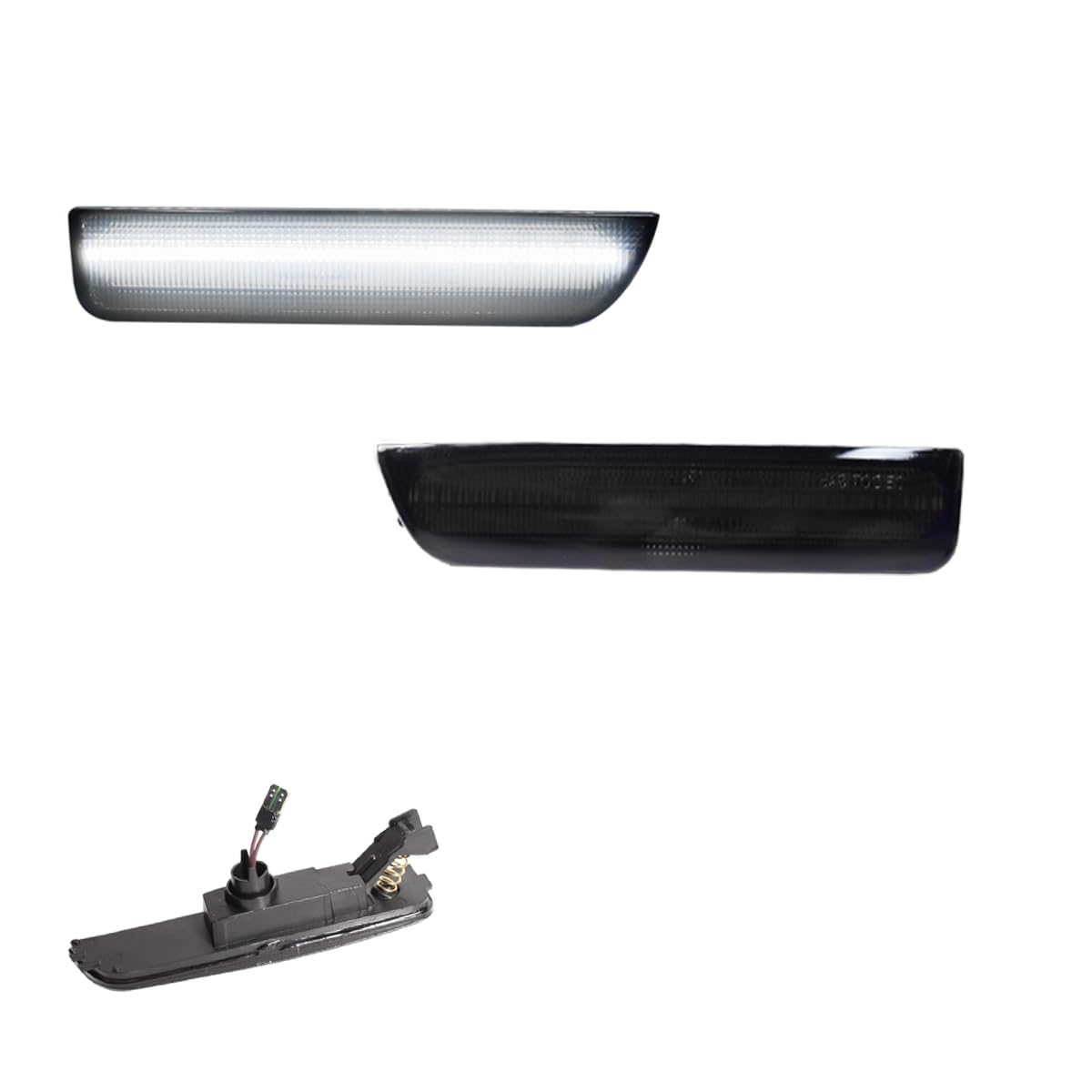 ADIIL Smoke Lens White LED Front Bumper Side Marker Light For 2001