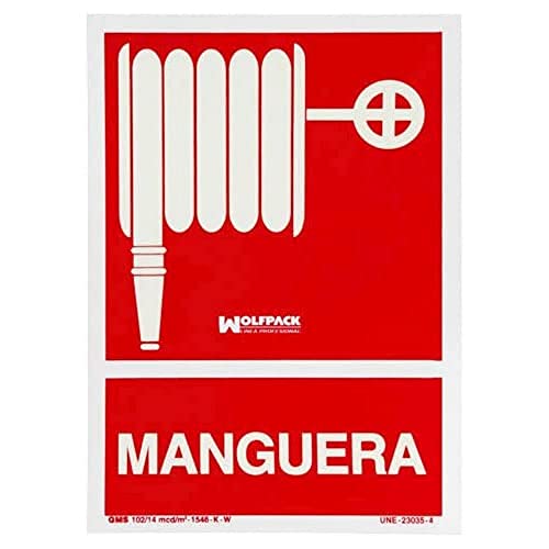 Cartel/Señal Fluorescente Manguera 30X21 Cm.