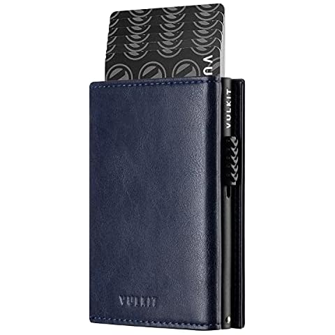 VULKIT RFID Blocking Leather Card Wallet Cover