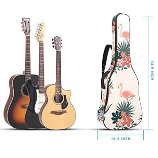 Housse étanche pour guitare acoustique avec double bandoulière et poche Motif animal amusant, Multicolore 02, 42.9×16… - Les Beatles, Paul McCartney, John Lennon, RIngo Starr, George Harrison Housse étanche pour guitare acoustique avec double bandoulière et poche Motif animal amusant, Multicolore 02, 42.9x16… – Image 5