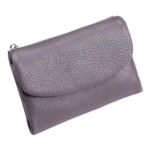 Joyfullygo Wallet, Relevantk Wallet, Unisex Pebble Leather Wallets With Credit Card Holder,Coin Holder & Cash Slots (Taro Purple)
