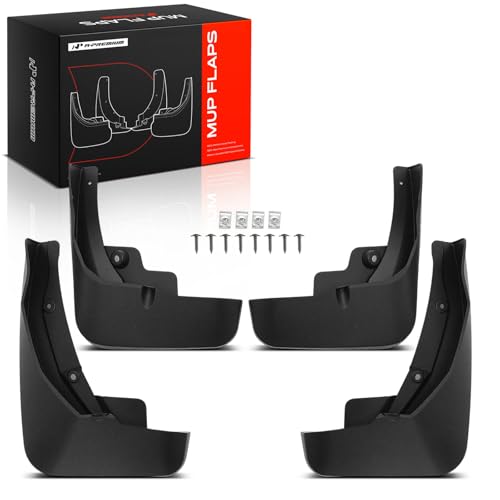 Image of A-Premium Mud Flaps Compatible with Audi | Compatible with Audi Q7 SQ7 2020-2021, No Drilling Required Mud Guards with Hardware Accessories, Set of 4 Front and Rear