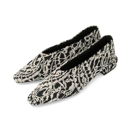 スクエアトゥ ローヒールオフィスパンプス 2.5cm