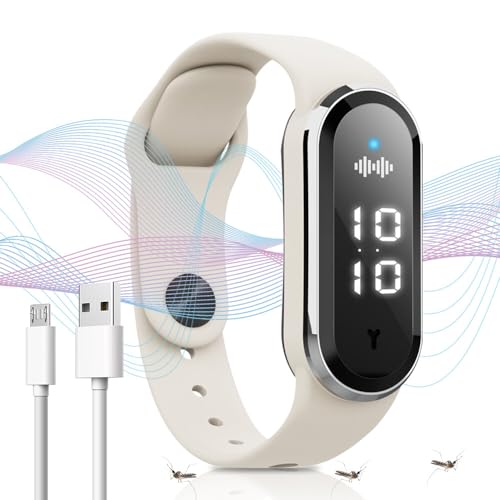 ZOYDP Ultraschall Mückenschutz Armband, Mückenarmband Erwachsene, Anti Mücken Armband, Moskitoschutz Armband, USB Wiederaufladbar Mückenabwehr Armband für Kinder Erwachsene Outdoor Camping Wandern