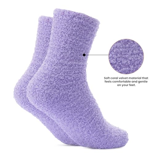 RockDove Women's Set Original Two-Tone Memory Foam Slipper (Size 9-10 US Women, Light Grey/Red) & 3-Pair CloudSoft Ultra Soft Lightweight Socks4