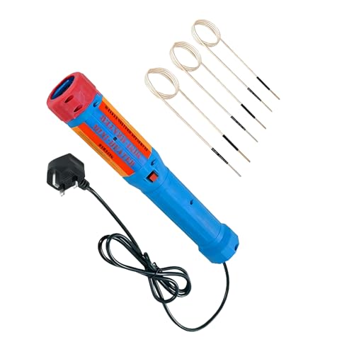 Induction Heater 1100W 220V Magnetic Flameless Handheld Bolt Heater with 3 Coils Ø30/40/50mm 5-40s Fast Heating 800 Overheating Protection Magnetic fields to heat up metal Safe and Precise