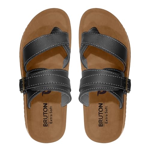 Image of BRUTON Men Men's Flipflop | Ortho | Slippers | Slides | Acupressure | Comfortable Flip Flops