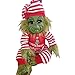 Natale verde peloso bambola Grinch peluche, bambola di peluche realistica realistica, bambola carina di Halloween, regali di Natale per la decorazione della casa dei bambini (A)