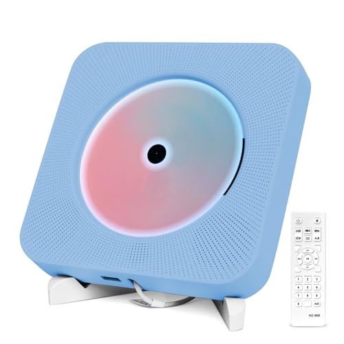 【Multi-Function】1. SUPPORTA FORMATO SEMPLICE: CD / CD-R / CD-RW / MP3 / WMA. 2. BLUETOOTH INCORPORATO: si collega a dispositivi abilitati Bluetooth come Mobile / Tablet. 3. Collegamenti AUX e jack di ingresso audio da 3,5 mm adatto a tutti i dispositivi acustici. 4. TELECOMANDO MULTIFUNZIONE supporto 5M di distanza. NOTA: questo lettore CD non è dotato di una funzione di trasmettitore Bluetooth e non può collegare altri altoparlanti / cuffie Bluetooth tramite Bluetooth.