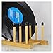 WAOCEO CD Record Storage Rack LP Vinyl Record Storage Holder CD Disc Display Storage Rack Cleaning and Drying Rack a Dual Purpose Record Storage Holder