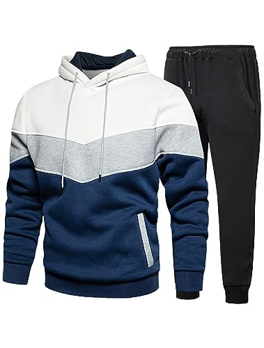 Sweat à capuche de cordon homme ensemble jogging sport et survêtement