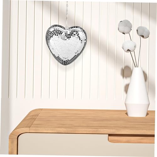 Espejo colgante reflectante en forma de corazón Zerodeko para decoración de bodas y fiestas, decoración moderna para el hogar miniatura 4