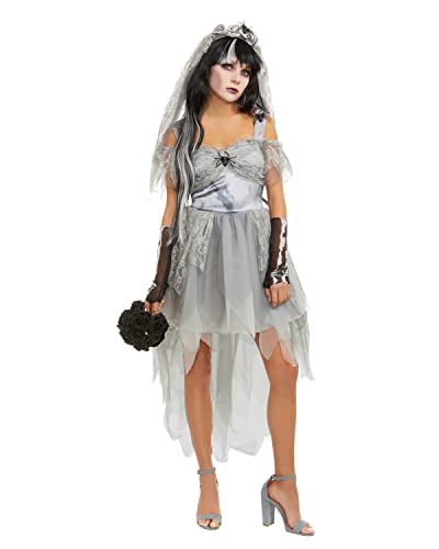 Costume Til Death Do Us Part Dreamgirl pour femme robe de mariée gothique noire