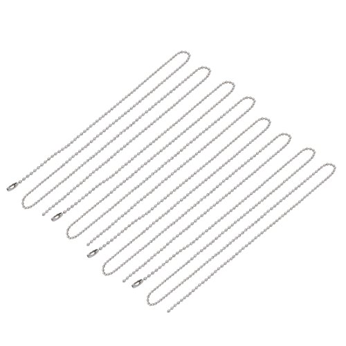 Aexit Chaîne de trousseau de chaîne de boule de perle d'acier inoxydable 304 2.4mm par 35 pouces 4pcs PA607821Y906434W