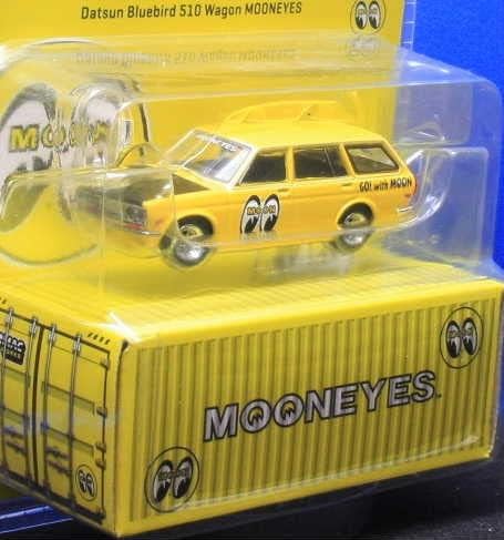 ターマックワークス1/64ブルーバード510ワゴンMOONEYES 深リム(改