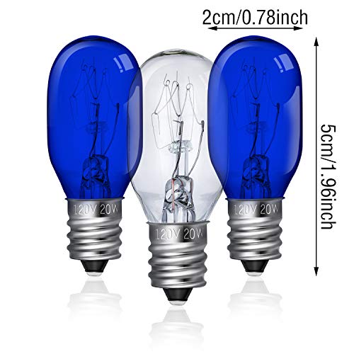 8 Pieces Lighted Make Up Mirror Bulbs 20W Replacement Bulbs For Double Sided Illuminated Mirror (Blue, Clear) #TOP19