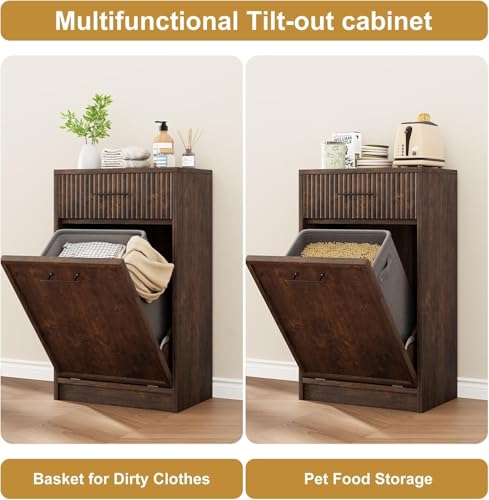 Gabinete para basura Garvee de madera 10 galones miniatura 6