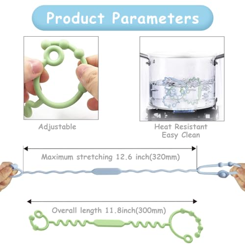 Image of SNOWIE SOFT 2Pcs Anti Lost Silicone Pacifier Holder Links for Baby Toddlers Pacifier Attachable Links for Stroller, Crib, Tilasmi Moti for Teething Babies Original Soft Safety Baby Teether Toys