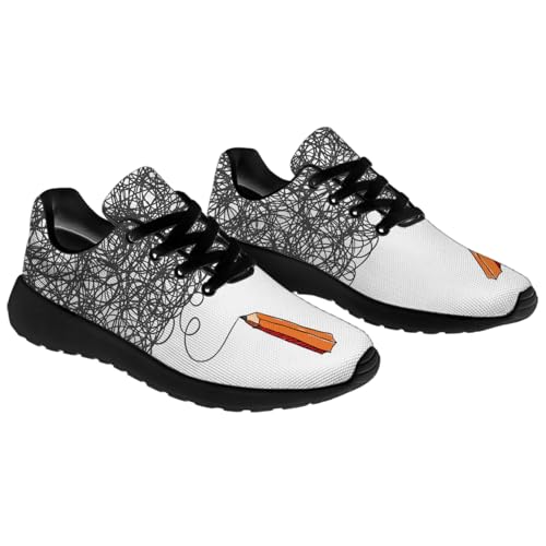 Womens Mens Pencil Shoes Lightweight Tennis Running Walking Shoes Fashion Sneakers Gifts for Men Women4