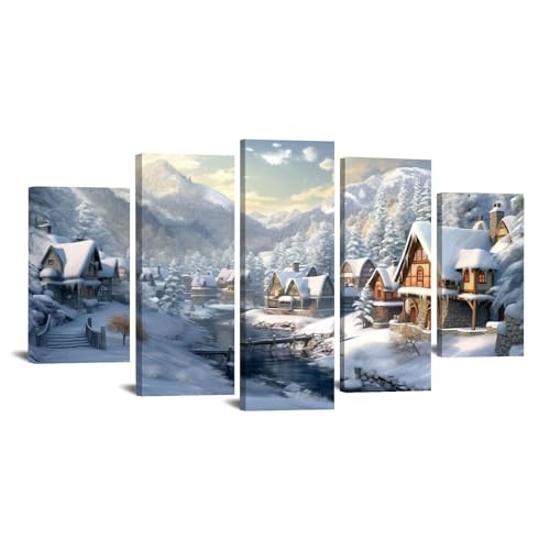 Tableau imprimé forêt de neige JOSUE pour illuminer une chambre sombre