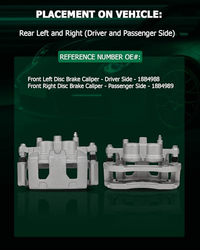 Image of SCITOO 18B4988 18B4989 Front Left+Right Calipers w /Bracket Fit For Buick For Lucerne 06-11,For Chevrolet For Impala 06-13,For Chevrolet For Monte Carlo 06-07,For Chevrolet For Impala Limited 14-16