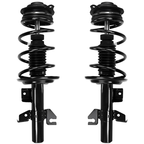 Image of Detroit Axle - 8pc Front Struts Kit for 2013 2014 2015 2016 Dodge Dart 2 Struts with Coil Spring 2 Sway Bar Links 4 Outer Inner Tie Rods Replacement Suspension Kit