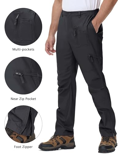 Image of CRYSULLY Men's Cotton Multi-Pockets Work Pants Tactical Outdoor Military Army Cargo Pants (No Belt)