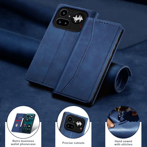 Image of Jasonyu Flip Wallet Case for Nothing Phone 4a Pro 5G,Blue