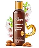 Massageöl PREMIUM für genussvolle Massagen 200ml (Dermatest: SEHR GUT) - Massage Öl mit wertvollem Mandelöl für intensive Pflege