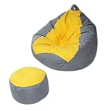 Sitzsack, riesiges Lazy Sofa, Bodenkissen mit Rückenlehne für Zuhause und Büro, 70 x 80 cm