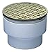 Zurn CO2452-PVC PVC Adjustable Finished Area Cleanout with Nickel Bronze Cover, 3" x 4" Solvent Weld Pipe Size, 5-3/16" Diameter