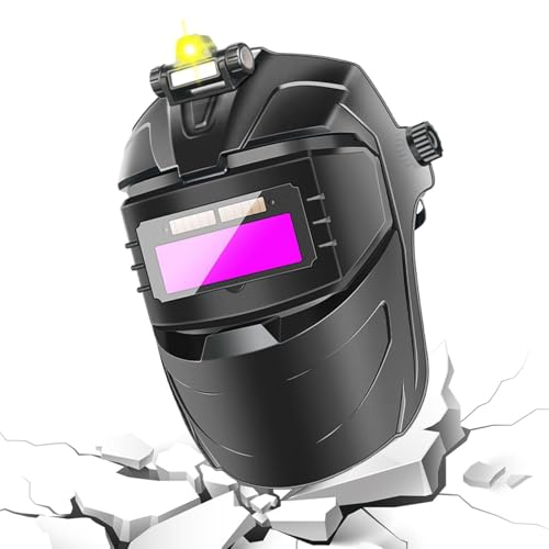 Njidher Maschera Saldatura, Casco da Saldatura Antiabbagliante, Protezione Regolabile per Lavori Metalli Edilizia Riparazioni Auto