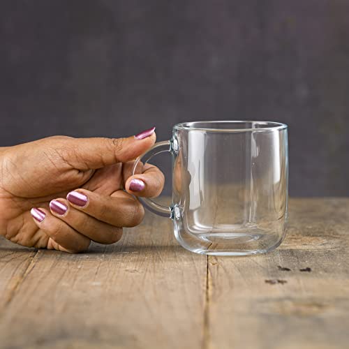 Image of Pasabahce Iconic Mug from House of Pasabahce The Original Pasabahce from Turkey, Transparent Iconic Mugs, 245 ml in Set of 6 Pcs, Perfect fit for Milk /Tea /Coffee.
