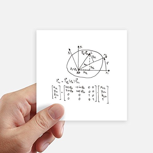 Autocollants Math Kowledge carrés 10x10cm étanches et multicolores