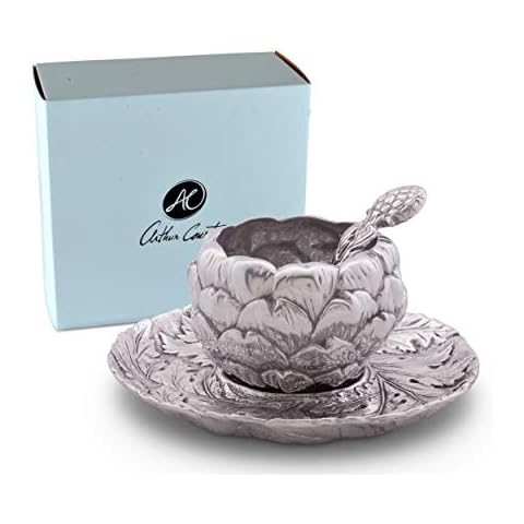 Arthur Court Aluminum Artichoke Condiment Set Cover