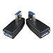 JINHEZO USB 3.0 Vertical Male to Female Adapter Left Angle and Right Angle Adapter