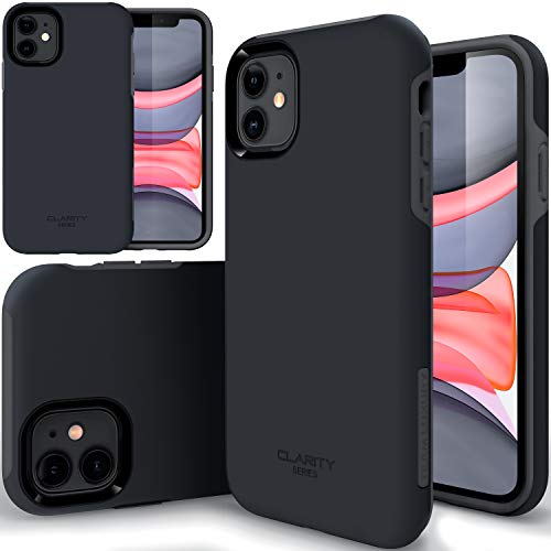TEAM LUXURY iPhone 11 Case, [Clarity Series] Dark Blue Ultra Defender Shockproof Hybrid
