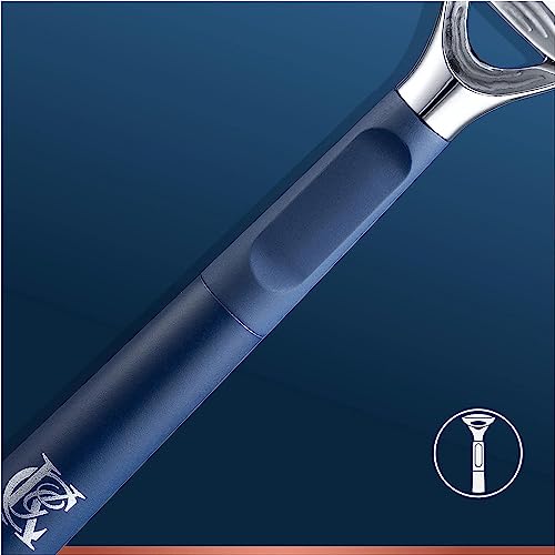 King C. Gillette Shave and Edging Razor for Men + 5 Premium Blades with Precision Trimmer, Gift Set Ideas for Him/Dad - Image 3