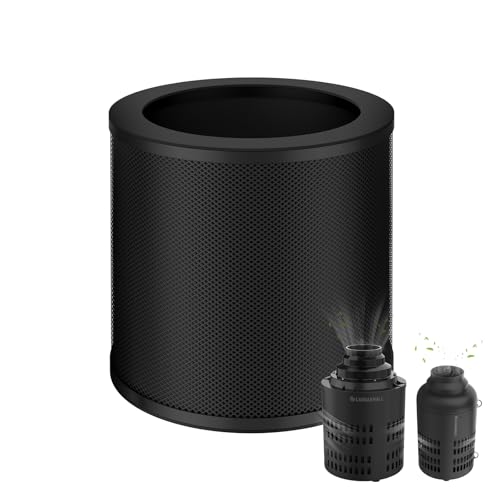CANNABMALL 6 Inch Replacement Air Carbon Filter 38mm Smellines Control Filtration with Australia Virgin Charcoal for Grow Tent Inline Duct Fan Hydroponics Odor Scrubber Greenhouse Breeding Farm