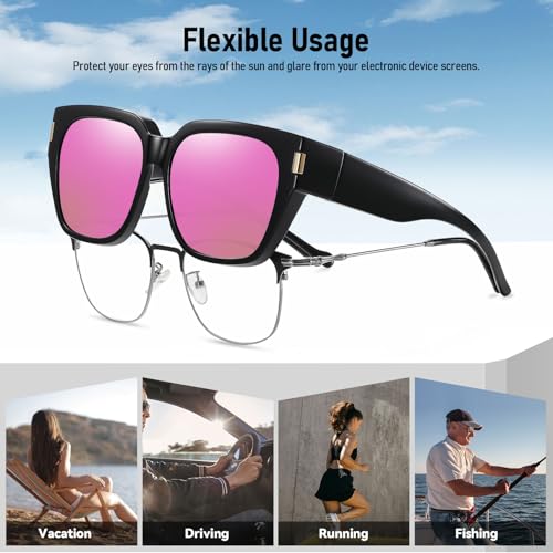 Image of HAOLOTA Polarized Sunglasses for Men Women Designer Driving Glasses Lightweight UV400 Protection