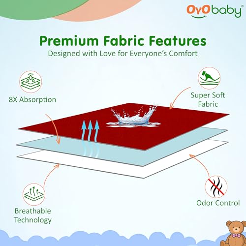OYO BABY - Quickly Dry Super Soft Waterproof and Reusable Mat/Underpad/Absorbent Sheets/Mattress Protector