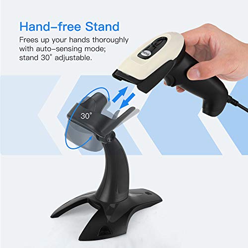 Eyoyo Wireless 2D Qr Barcode Scanner With Stand, Bluetooth & 2.4G Wireless & Usb Wired Handheld Barcode Reader With 1D 2D Screen Scanning Auto Sensing Connect Smart Phone Tablet Pc #TOP1