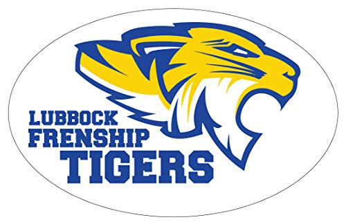 R and R Imports, Inc Lubbock Frenship High School Tigers Wolfforth Texas Sports Team 9” x 14” Jumbo Oval Mascot Magnet