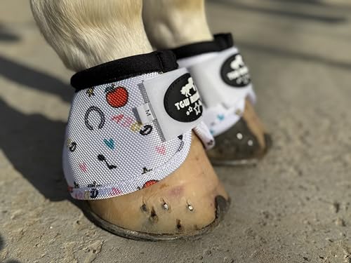 Image of 2520D Horse Bell Boots No-Turn Horse Bell Boots, Equine Ballistic Hoof Overreach Bell Boot, Pair