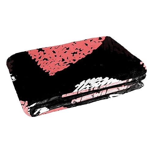 Couverture douce cœurs 150x100 cm pour lit et canapé