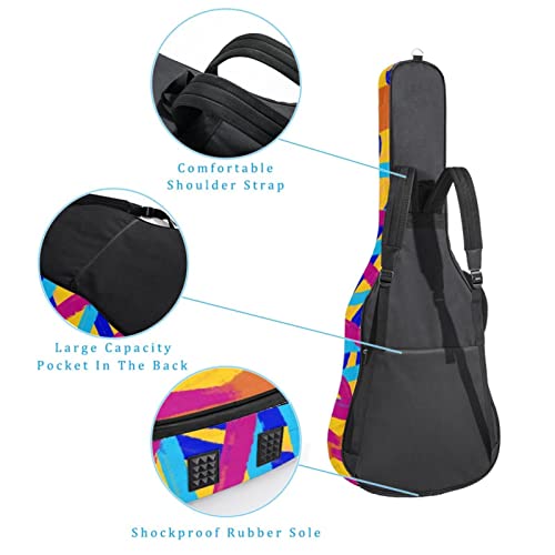 Housse pour guitare acoustique – Motif géométrique – Esthétique – Épaisseur : 1 cm – Étanche – 101,6 cm – 106,1 cm – 106… - Les Beatles, Paul McCartney, John Lennon, RIngo Starr, George Harrison Housse pour guitare acoustique - Motif géométrique - Esthétique - Épaisseur : 1 cm - Étanche - 101,6 cm - 106,1 cm - 106… – Image 4