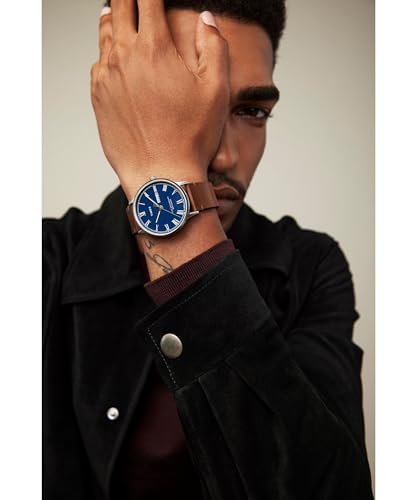 Image of Timex Waterbury 39mm Men's Analog Watch | Durable Stainless Steel Case | Day and Date Window | Durable Design | 100M Water Resistance